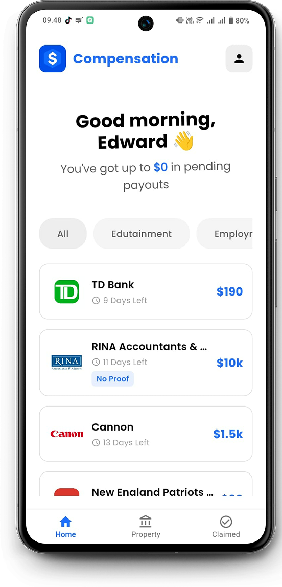 Settle App Screenshot